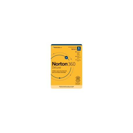 Norton 360 Deluxe/Total Security, 5 Dispositivos, 1 Año, Windows/Mac