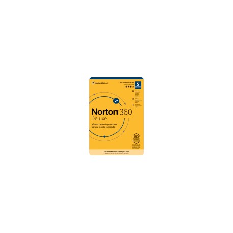 Norton 360 Deluxe, 5 Dispositivos, 1 Año, Windows/Mac ― Producto Digital Descargable